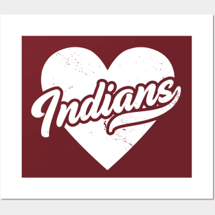 Vintage Indians School Spirit // High School Football Mascot // Go Indians Posters and Art